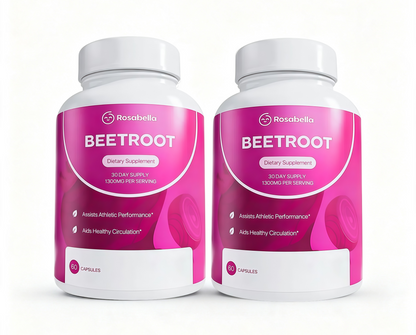 Rosabella Organic Beet Root Capsules – Non-GMO Beet Root Powder for Daily Wellness